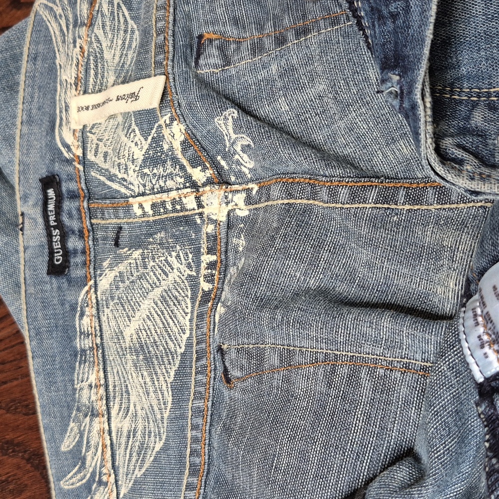 Guess Falcon Low Rise Bootcut Jeans with Vintage Distressing - Picture 3 of 13